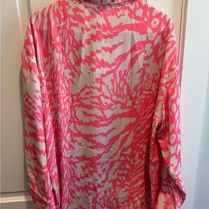 RESA Pink and White Abstract Blouse